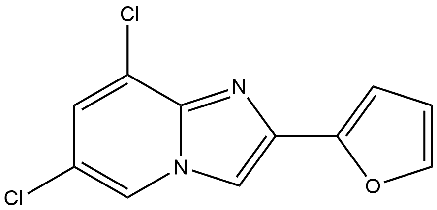 6,8-二氯-2-(2-呋喃基)咪唑并[1,2-A]吡啶 结构式