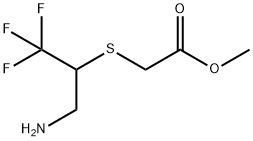 2-((3-氨基-1,1,1-三氟丙-2-基)硫代)乙酸甲酯 结构式