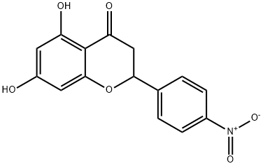 5,7-Dihydroxy-2-(4-nitrophenyl)chroman-4-one 结构式
