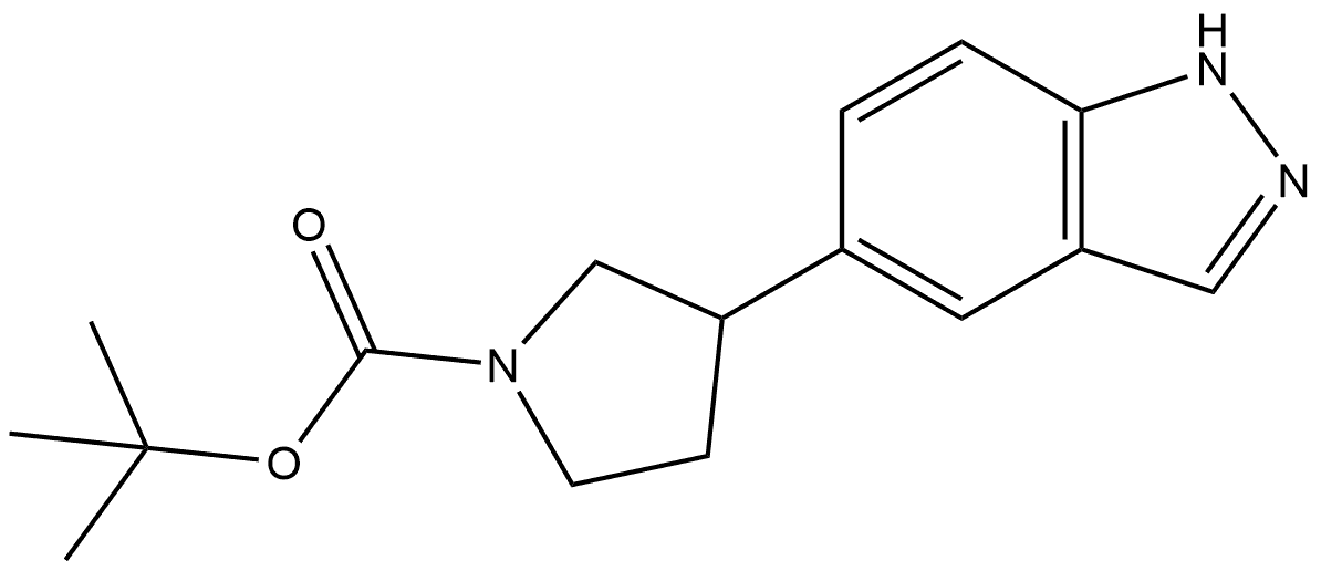 5-(1-BOC-3-吡咯烷基)-1H-吲唑 结构式