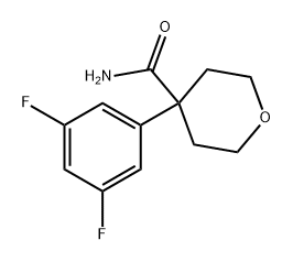 2H-Pyran-4-carboxamide, 4-(3,5-difluorophenyl)tetrahydro- 结构式