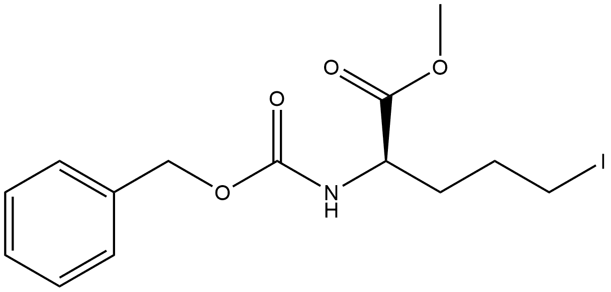 N-Cbz-5-iodo-D-norvaline methyl ester 结构式