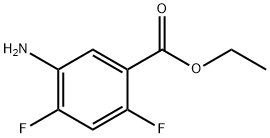 5-氨基-2,4-二氟苯甲酸乙酯 结构式