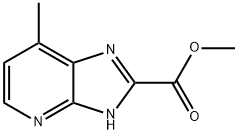 7-甲基-1H-咪唑并[4,5-B]吡啶-2-甲酸甲酯 结构式