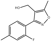 4-Isoxazolemethanol, 3-(2-fluoro-4-methylphenyl)-5-methyl- 结构式