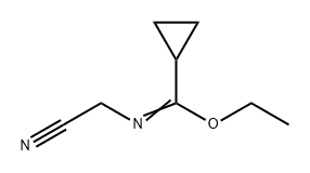 Cyclopropanecarboximidic acid, N-(cyanomethyl)-, ethyl ester 结构式