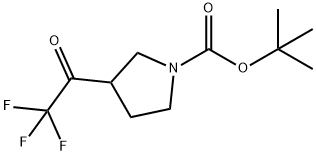 3-(2,2,2-三氟乙酰基)吡咯烷-1-羧酸叔丁酯 结构式