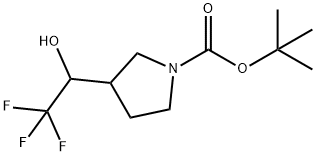 3-(2,2,2-三氟-1-羟乙基)吡咯烷-1-羧酸叔丁酯 结构式