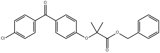 Propanoic acid, 2-[4-(4-chlorobenzoyl)phenoxy]-2-methyl-, phenylmethyl ester 结构式