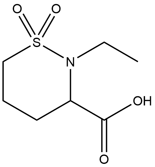 2-ethyl-1,2-thiazinane-3-carboxylic acid 1,1-dioxide 结构式