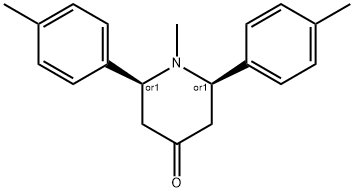 4-Piperidinone, 1-methyl-2,6-bis(4-methylphenyl)-, (2R,6S)-rel- 结构式