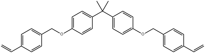 1,1′-(1-甲基乙亚基)双[4-[(4-乙烯基苯基)甲氧基]苯 结构式