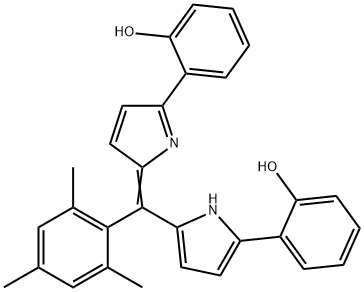 Phenol, 2-[5-[[5-(2-hydroxyphenyl)-2H-pyrrol-2-ylidene](2,4,6-trimethylphenyl)methyl]-1H-pyrrol-2-yl]- 结构式