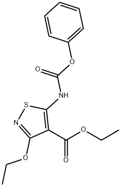 4-Isothiazolecarboxylic acid, 3-ethoxy-5-[(phenoxycarbonyl)amino]-, ethyl ester 结构式