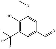 4-羟基-3-甲氧基-5-(三氟甲基)苯甲醛 结构式