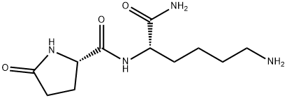 L-Lysinamide, 5-oxo-L-prolyl- (9CI) 结构式