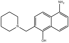 5-Amino-2-(piperidin-1-ylmethyl)naphthalen-1-ol 结构式