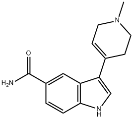 1H-Indole-5-carboxamide, 3-(1,2,3,6-tetrahydro-1-methyl-4-pyridinyl)- 结构式