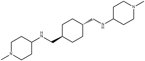 N,N'-Bis(1-methyl-4-piperidyl)-1α,4β-cyclohexanebis(methanamine) 结构式