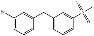 1-[(3-bromophenyl)methyl]-3-methanesulfonylben
zene 结构式
