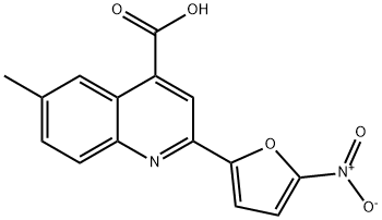 6-Methyl-2-(5-nitrofuran-2-yl)quinoline-4-carboxylic acid 结构式