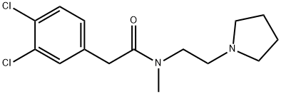 Benzeneacetamide, 3,4-dichloro-N-methyl-N-[2-(1-pyrrolidinyl)ethyl]- 结构式