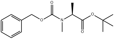 L-Alanine, N-methyl-N-[(phenylmethoxy)carbonyl]-, 1,1-dimethylethyl ester 结构式