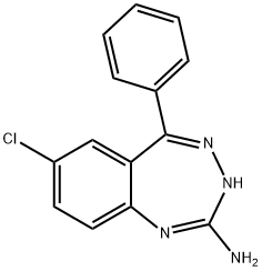 3H-1,3,4-Benzotriazepin-2-amine, 7-chloro-5-phenyl- 结构式