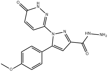 1-(1,6-Dihydro-6-oxo-3-pyridazinyl)-5-(4-methoxyphenyl)-1H-pyrazole-3-carboxylic acid hydrazide 结构式