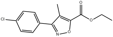 5-Isoxazolecarboxylic acid, 3-(4-chlorophenyl)-4-methyl-, ethyl ester 结构式