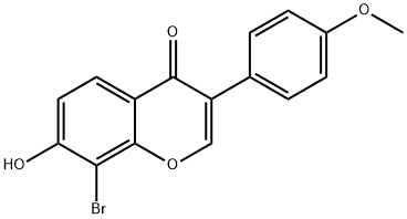 8-Bromo-7-hydroxy-3-(4-methoxyphenyl)-4H-chromen-4-one 结构式