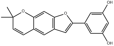 5-(7,7-Dimethyl-7H-furo[3,2-g][1]benzopyran-2-yl)-1,3-benzenediol 结构式