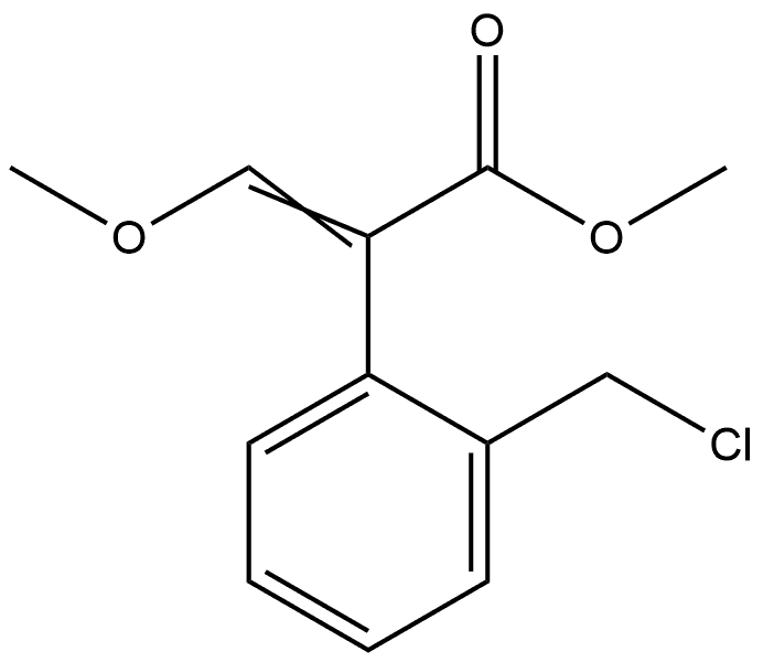 3-甲氧基-2-(2-氯甲基苯基)丙烯酸甲酯 结构式