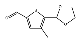 5-(1,3-dioxolan-2-yl)-4-methylthiophene-2-carbaldehyde 结构式