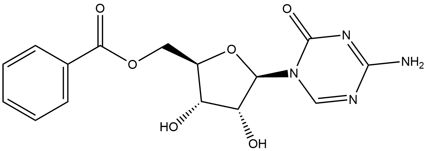 4-AMINO-1-(5-O-BENZOYL-Β-D-RIBOFURANOSYL)-1,3,5-TRIAZIN-2(1H)-ONE 结构式