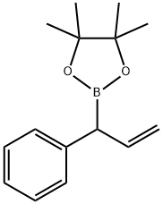 1,3,2-Dioxaborolane, 4,4,5,5-tetramethyl-2-(1-phenyl-2-propen-1-yl)- 结构式