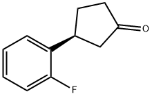Cyclopentanone, 3-(2-fluorophenyl)-, (3S)- 结构式
