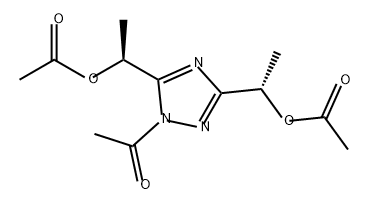 Ethanone, 1-[3,5-bis[(1S)-1-(acetyloxy)ethyl]-1H-1,2,4-triazol-1-yl]- 结构式