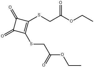 2,2′-[(3,4-二氧代-1-环丁烯-1,2-二基)双(硫基)]二乙酸二乙酯 结构式
