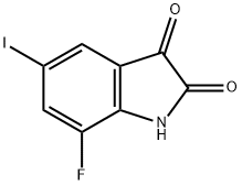 1H-Indole-2,3-dione, 7-fluoro-5-iodo- 结构式