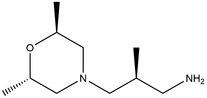 4-Morpholinepropanamine,β,2,6-trimethyl-,(βS,2S,6S)- 结构式