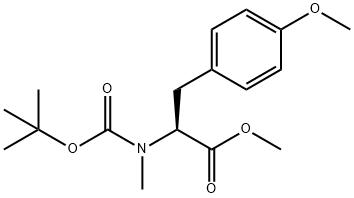 L-Tyrosine, N-[(1,1-dimethylethoxy)carbonyl]-N,O-dimethyl-, methyl ester 结构式