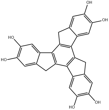 10,15-二氢-5H-二茚并[1,2-A:1',2'-C]芴-2,3,7,8,12,13-六醇 结构式