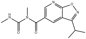 Isoxazolo[5,4-b]pyridine-5-carboxamide, N-methyl-N-[(methylamino)carbonyl]-3-(1-methylethyl)- 结构式