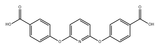 4,4'-(吡啶-2,6-二酰基双(氧))二苯甲酸 结构式