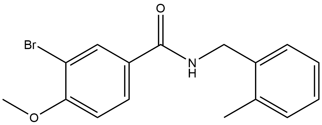 3-Bromo-4-methoxy-N-[(2-methylphenyl)methyl]benzamide 结构式