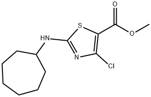 5-Thiazolecarboxylic acid, 4-chloro-2-(cycloheptylamino)-, methyl ester 结构式