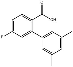 2-(3,5-Dimethylphenyl)-4-fluorobenzoic acid 结构式