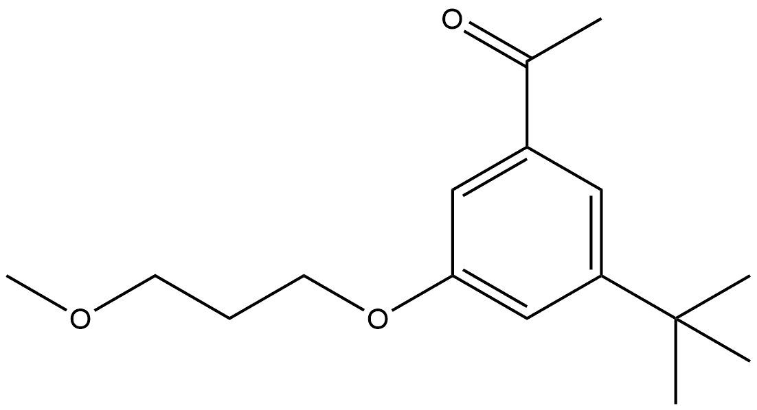 1-[3-(1,1-Dimethylethyl)-5-(3-methoxypropoxy)phenyl]ethanone 结构式