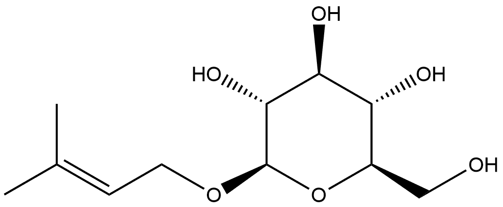 β-D-Glucopyranoside, 3-methyl-2-buten-1-yl 结构式